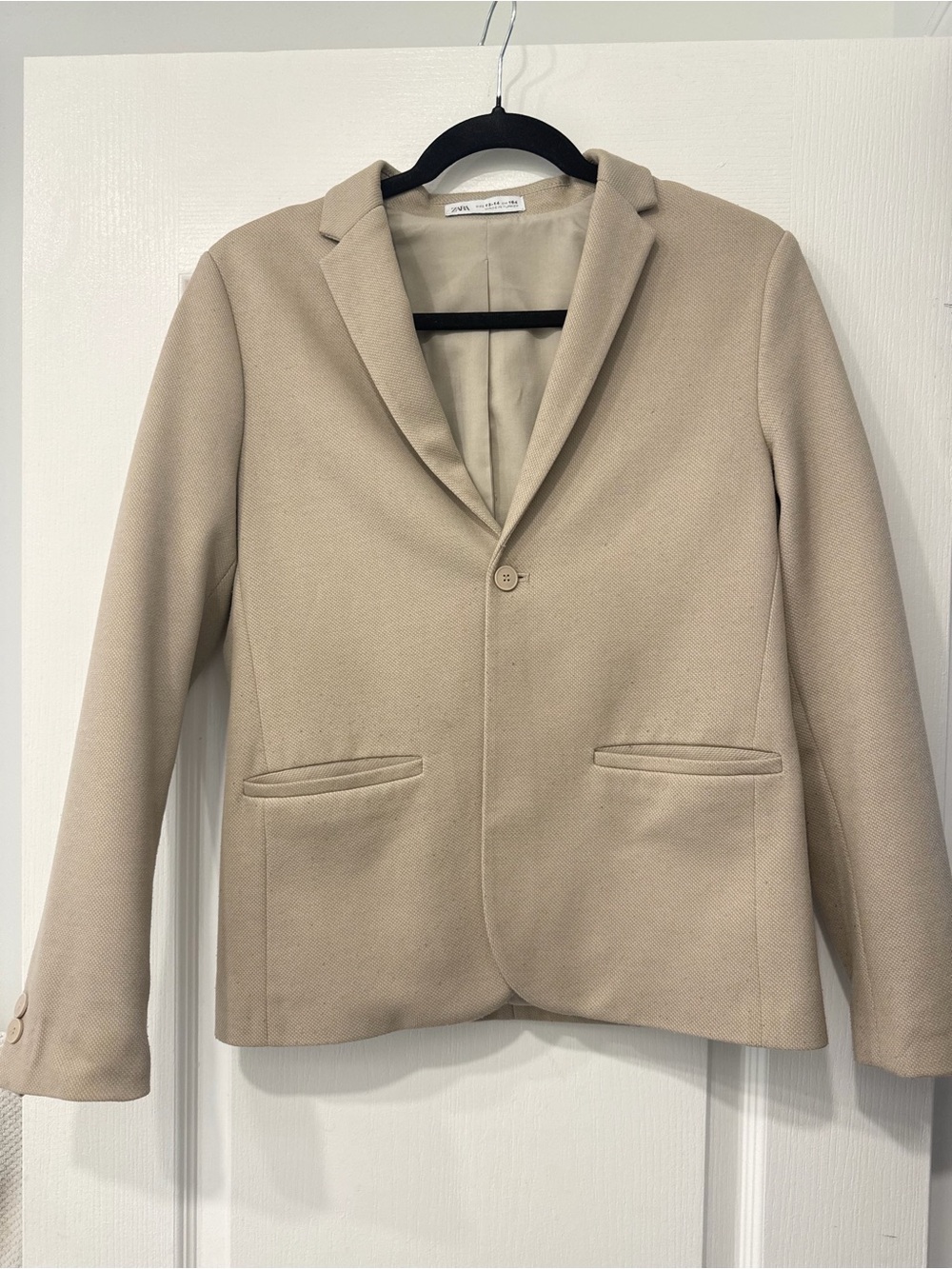 Boys Suit blazer and pants size 13-14 - Beige